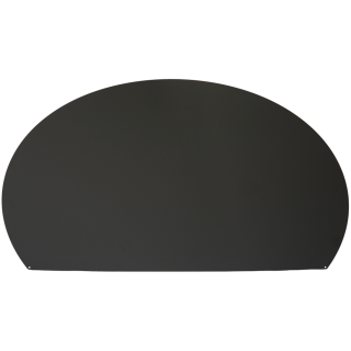 Stahlbodenplatte 120x100cm rund Schwarz