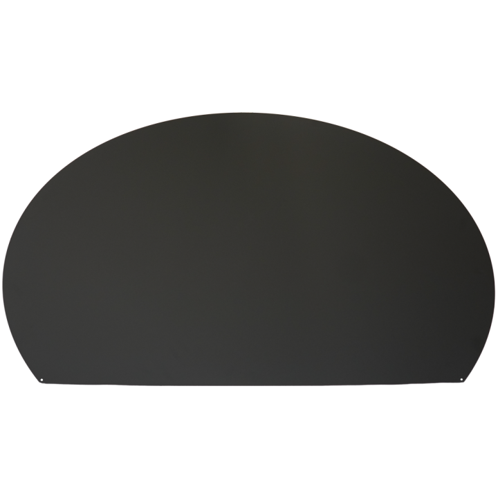Plaque de protection sol en acier pour poêle 120x100cm ronde noir mat