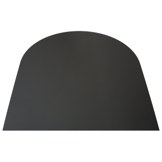 Stahlbodenplatte 100x120cm halbrund Schwarz