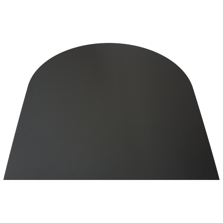 Blacha pod piec 100x120cm półokrągła czarny mat