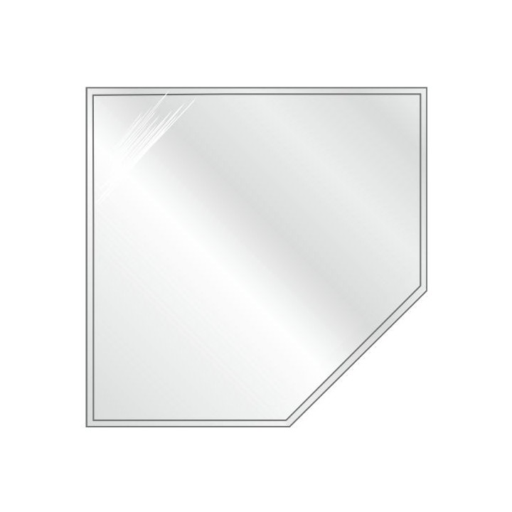 Support en verre pentagone-coin1250x1250x6mm
