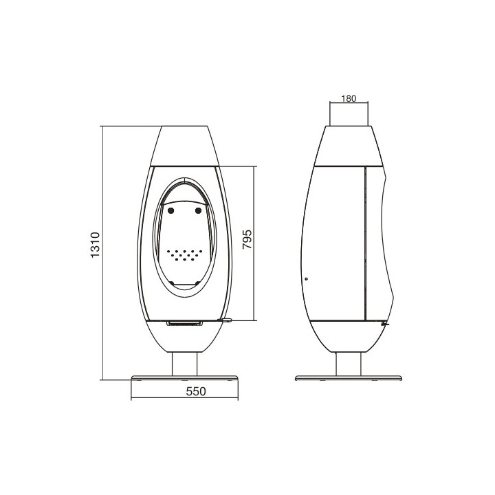 Stove INVICTA ODE anthracite ref. 9149-44