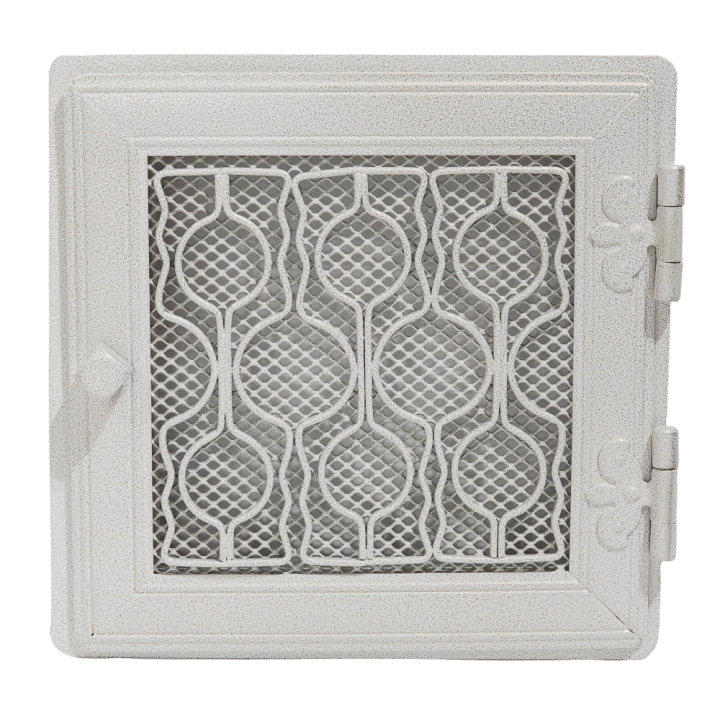 Stylish ventilation grate 21x21cm with venetian blind antique white