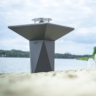 Palenisko-grill ogrodowy Artiss G2 grafit, płyta ze stali węglowej ref. 2605-12