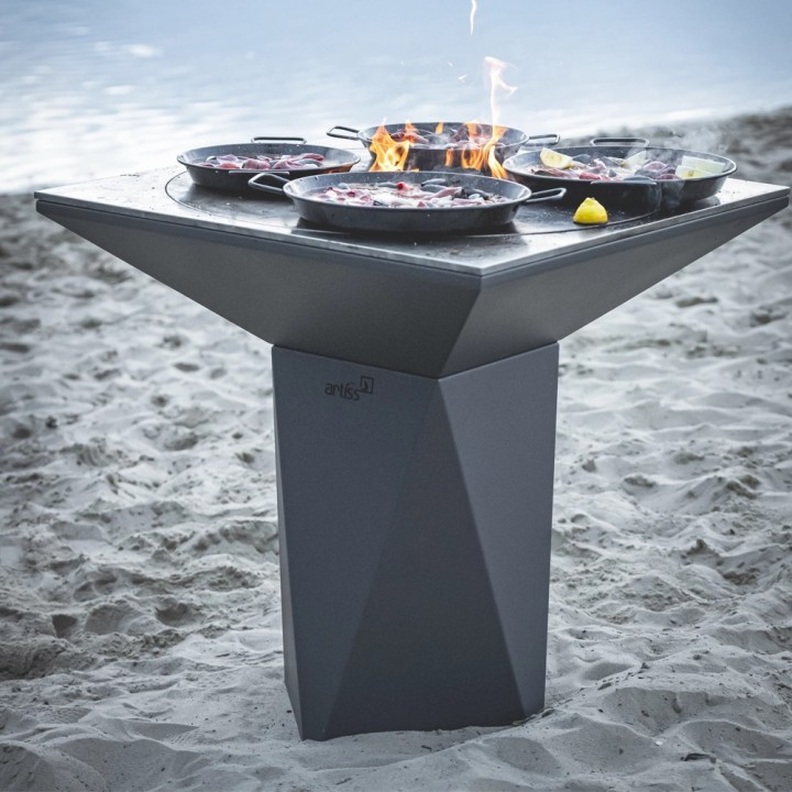 Palenisko-grill ogrodowy Artiss G2 grafit, płyta ze stali węglowej ref. 2605-12