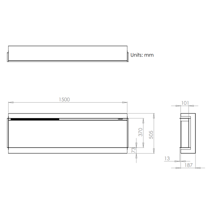 Cheminée Électrique i1500e iRange Slimline