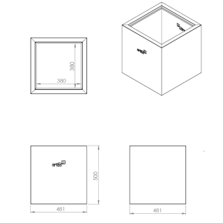 Planter 48 x 48 ARTISS corten