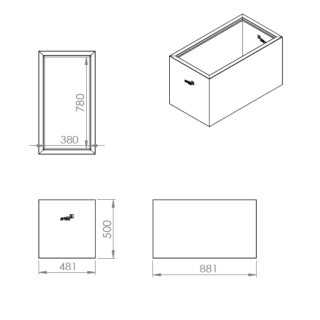 Planter 48 x 88 ARTISS corten