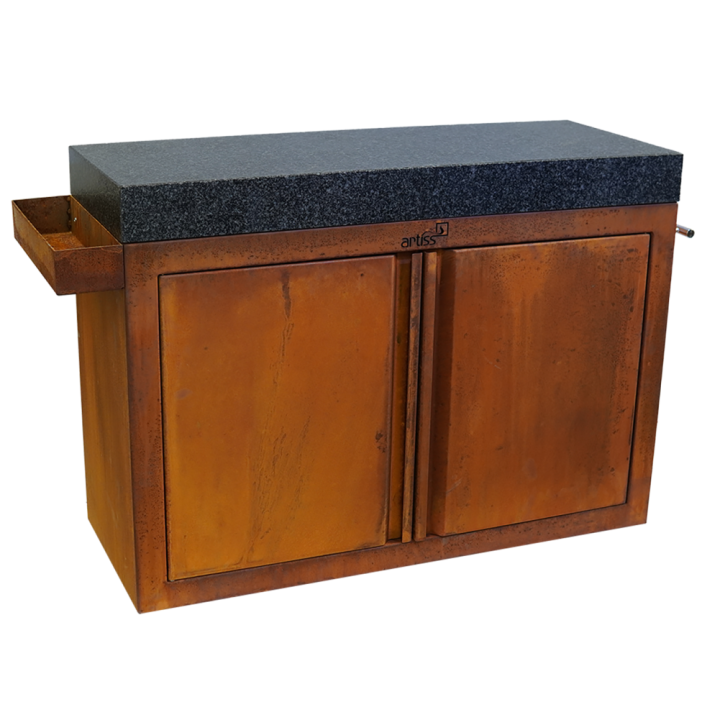 Artiss stolik z szafką 115x45cm corten