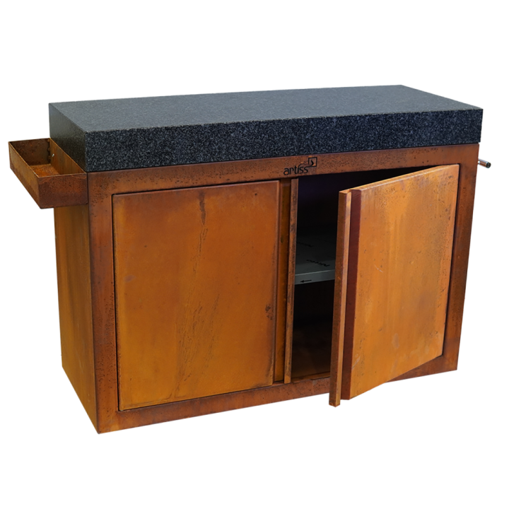 Artiss stolik z szafką 115x45cm corten