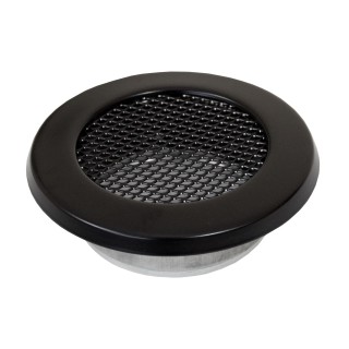 Kratka kominkowa wentylacyjna okrągła 160mm czarny mat