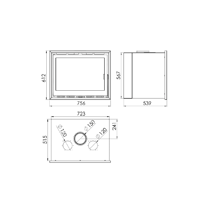 Insert PANADERO CB EcoDesign anthracite ref. 19040