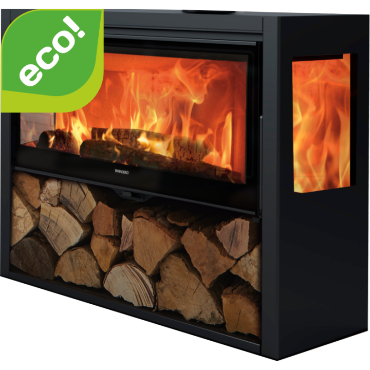 Freistehender Ofen PANADERO ALLEGRO 3V mit drei Glasscheiben EcoDesign ref. 48027