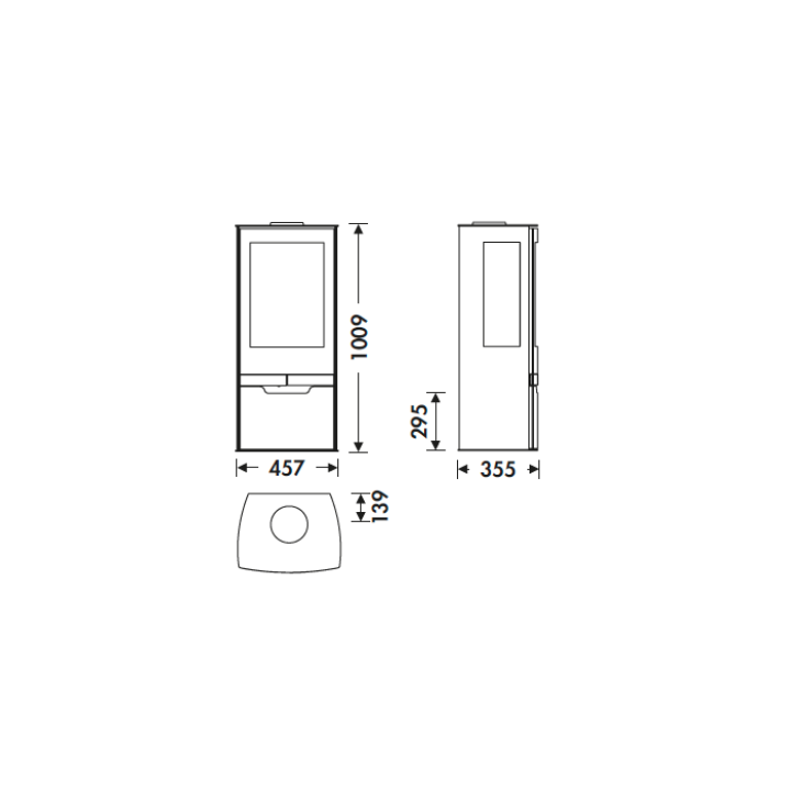 Freistehender Ofen PANADERO ZINC EcoDesign Ref. 48100