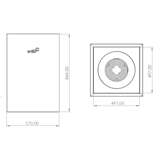 Artiss palenisko ogrodowe Q1 grafit ref. 2607-21