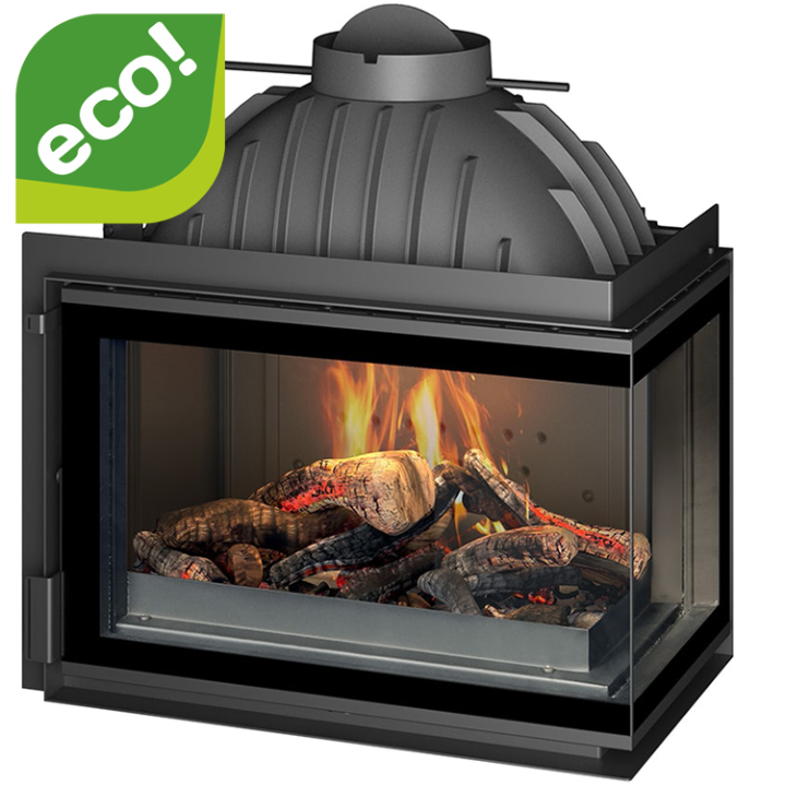 Kamineinsatz UNIFLAM 700 PLUS ECO rechte Eckscheibe,Klappe ref.6273-72