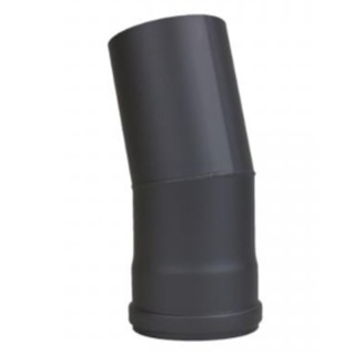 Coude fixe pour granulés 80mm 15° ép. 1,2mm - Acier noir avec joint