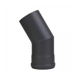 Pelletbogen fest 100mm 30° Wandstärke 1,2mm - Schwarzstahl mit Dichtung