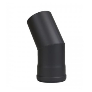 Kolano stałe do pelletu 100mm 30° gr. 1,2mm - Czarna stal z uszczelką