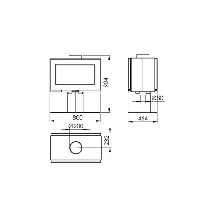 Stove PANADERO ETOILE EcoDesign anthracite ref. 48420