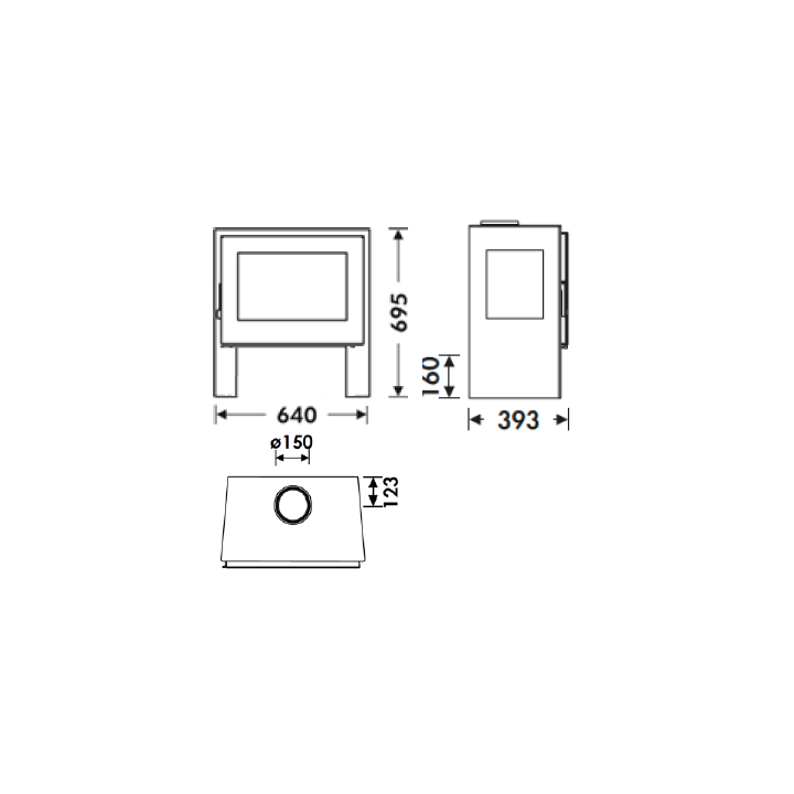 Stove PANADERO CAPRI EcoDesign anthracite ref. 18455