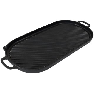 Grill żeliwny emaliowany podłużny duży czerń